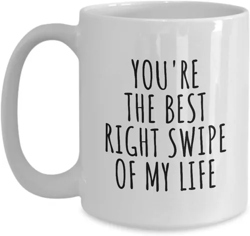 Miniatura 9 de Taza deslizada hacia la derecha Regalo divertido para novio novia novio novia en línea Fechado Aplicación Idea de regalo Fecha de aniversario Cita