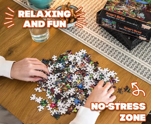 Miniatura 6 de Toynk Farmer's Market Country BPumpkin Puzzle para adultos y niños Difícil rompecabezas de 1000 piezas Divertidos regalos de cuarentena Teaser