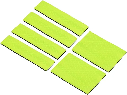 Miniatura 9 de PATIKIL Parche reflectante 1x4 2x3, 6 piezas de cierre de gancho y bucle de seguridad para deportistas nocturnos, trabajadores, excursionistas