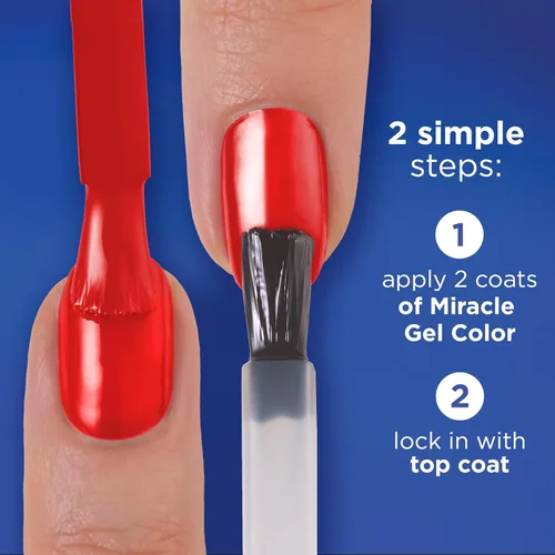 Miniatura 3 de Sally Hansen Miracle Gel™, capa superior mate 102, de larga duración, fórmula tipo gel, sin necesidad de lámpara UV, esmalte de uñas transparente