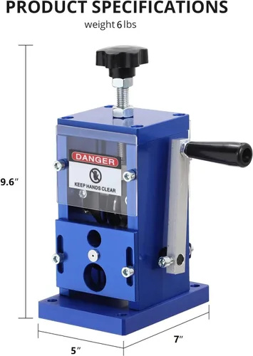 Miniatura 7 de Garvee Máquina peladora manual mejorada, pelador de alambre de cobre de 0.06 a 1 pulgadas con manivela o taladro, herramienta portátil de aluminio