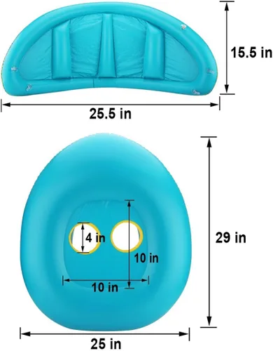 Miniatura 9 de Flotadores inflables para piscina para bebés con toldo de protección solar extraíble, flotadores para niños pequeños con asiento y asa, flotadores