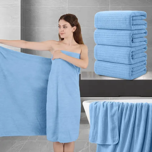 Miniatura 27 de Juego de toallas de baño de 8 piezas 2 toallas de baño grandes de gran tamaño, 2 toallas de mano y 4 paños Juego de toallas de baño ultrasuaves