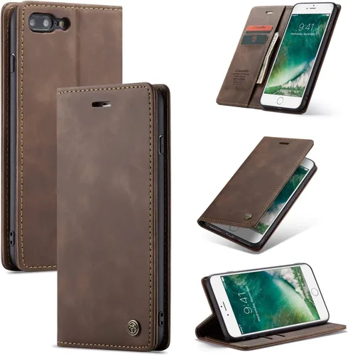 Miniatura 10 de SINIANL Funda para iPhone 7/8, Funda de cuero tipo billetera con tarjetero Cierre magnético Kickstand a prueba de golpes Fundas protectoras