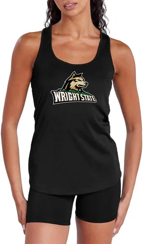 Miniatura 513 de Camiseta deportiva sin mangas oficial de NCAA Collegiate para mujer, con espalda cruzada, colección con logotipo primario