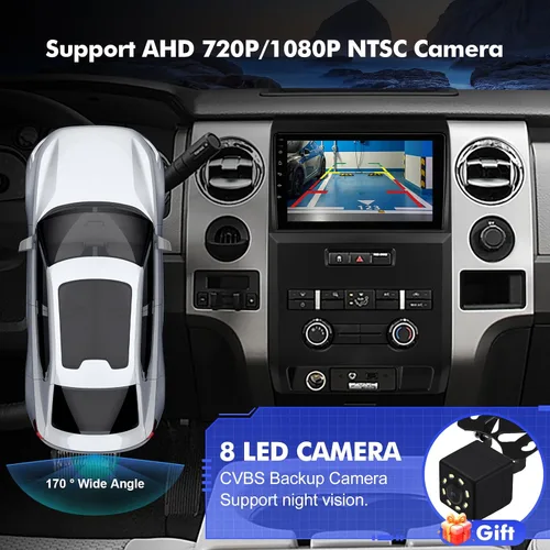 Miniatura 6 de Radio de coche Android 14 para 2+32G (CA manual) Ford F150 Raptor 2009-2012 9 pulgadas pantalla táctil estéreo de coche con Carplay Android Auto