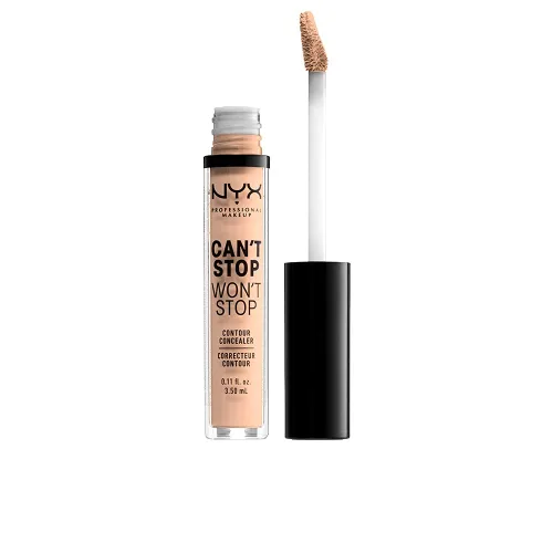 NYX PROFESSIONAL MAKEUP Can't Stop Won't Stop - Corrector de contorno, 24 horas de cobertura total y acabado mate - Vainilla 06 VAINILLA
