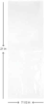 Miniatura 5 de ClearBags Bolsas de periódico LDPE, 7.5 x 21 pulgadas, transparentes, paquete de 1000 bolsas de plástico de polietileno para periódicos, fundas