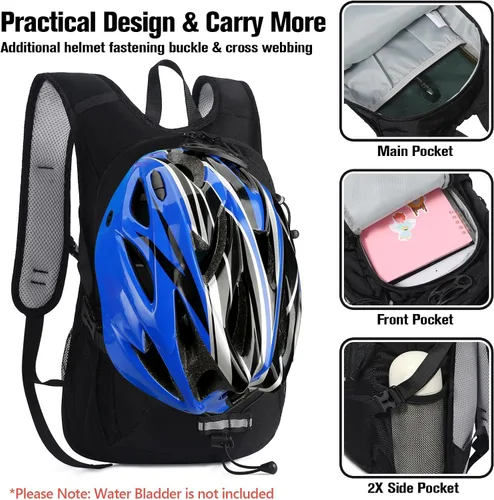 Miniatura 4 de Mochila de senderismo para niños de 12 litros, mochila de hidratación pequeña, mochila de campamento impermeable para niños 5-10, sin vejiga de agua