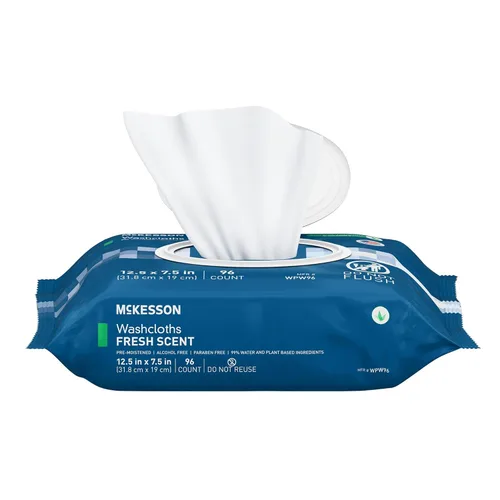 Miniatura 8 de Toallitas de limpieza McKesson para adultos, perfumadas (paquete de 6, 576 toallitas) Toallitas desechables para el cuerpo - Fórmula sin enjuague