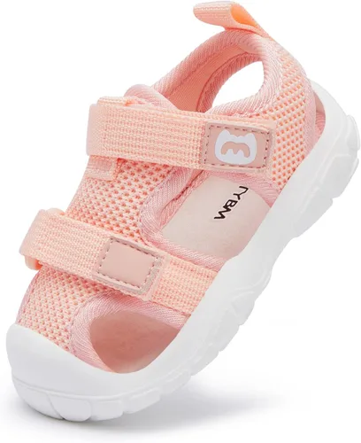 BMCiTYBM Sandalias de verano con punta cerrada para bebé, niño, niña, zapatos ligeros, antideslizantes, para primeros pasos, 6, 9, 12, 18, 24 meses