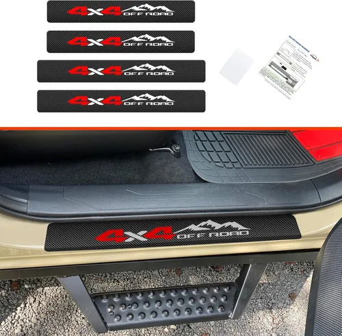 Protector de Umbral de Entrada de Puerta Compatible con Tacoma Doble Cabina 2016-2023 Accesorios Protección de Umbral Calcomanías Adhesivas