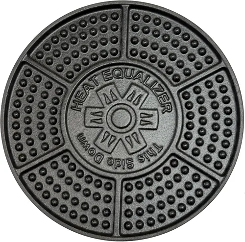 Miniatura 17 de Juego de 3 difusores de calor para estufas de gas de 6 a 8 a 9.25 pulgadas de placa de hierro fundido para estufas de gas y eléctricas