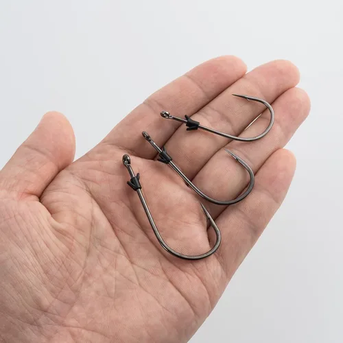 Miniatura 8 de Dr.Fish Paquete de 20 ganchos de cubierta pesada para voltear y perforar, gancho de pesca de lubina, aparejo Neko Rig/Wacky Rig, gancho de gusano