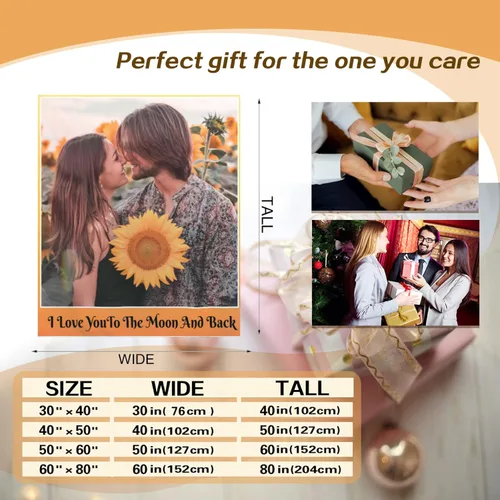 Miniatura 7 de Manta personalizada con fotos – Manta personalizada con fotos, regalos personalizados con imagen, manta de franela de vellón para esposa, marido