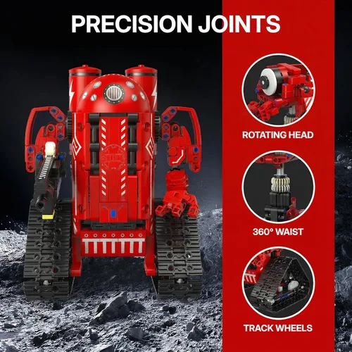 Miniatura 4 de STEM Toys Kit de robot, aplicación y excavadora de control remoto para niños, robótica para niños de 12 a 16 años, juguete educativo de niveladora a