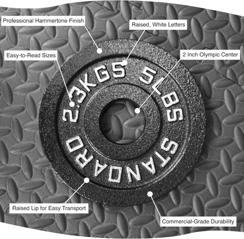 Miniatura 3 de Juego de platos olímpicos de acero de 355 libras, estándar olímpico con revestimiento de alta calidad de 2.5 libras, 5 libras, 10 libras, 25 libras