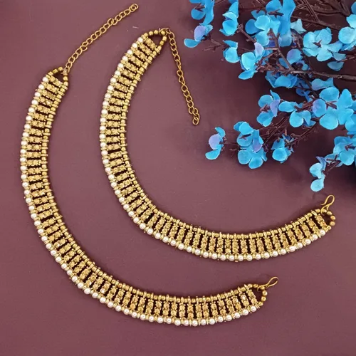 Miniatura 2 de Efulgenz Indian Jewelry Boho Crystal Anklets Barefoot Sandals Ankle Bracelet Payal Anklet Set for Women