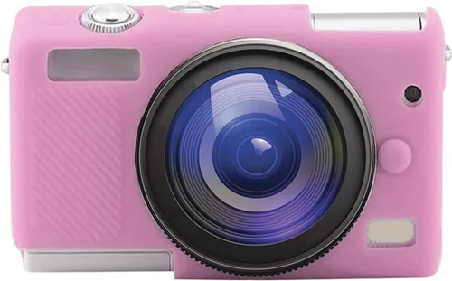 PULUZ Funda de silicona para Canon EOS M200, funda ligera para cámara de viaje, piel suave antiarañazos con agarre seguro (rosa)
