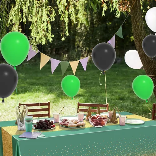 Miniatura 2 de Kit de guirnalda de arco de globos de color verde, negro, blanco y plateado, globos verdes y blancos para safari en la selva, baby shower