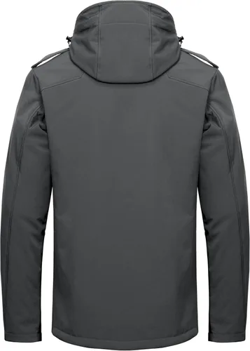 Miniatura 2 de Little Donkey Andy - Chaqueta de invierno para hombre, forro de sherpa cálido, softshell, cortavientos, para montaña, esquí, nieve, con capucha