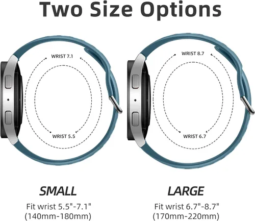 Miniatura 6 de 6 PACK Bandas sin huecos Compatibles solo con Samsung Galaxy Watch 7/6/5/4 Band 40mm 44mm/Watch 6 Classic 43mm 47mm/Galaxy Watch 5 Pro 45mm/4