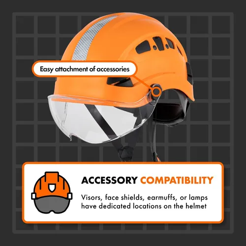 Miniatura 10 de Casco Protector Defender Safety H1 con Visera ANSI Z89.1 Blanco