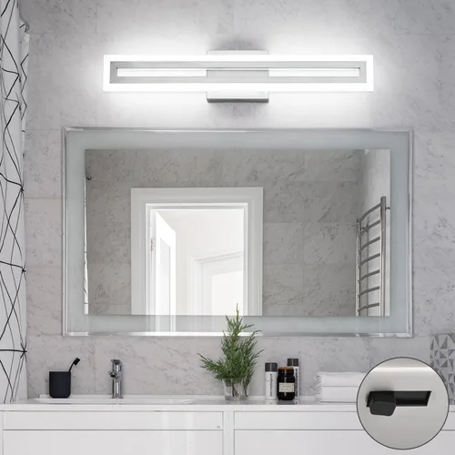 Miniatura 5 de SOLFART Luces de tocador de baño sobre espejo 14W 60 cm Luz de baño moderna negra 6000K ND