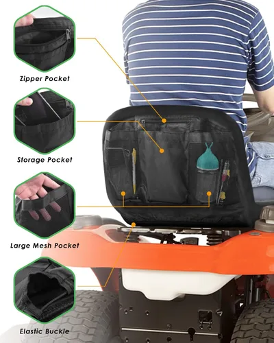 Miniatura 4 de PACETAP Funda de Asiento para Cortacésped de Montar, Funda de Asiento Impermeable de Poliéster Oxford Duradero Compatible con John Deere