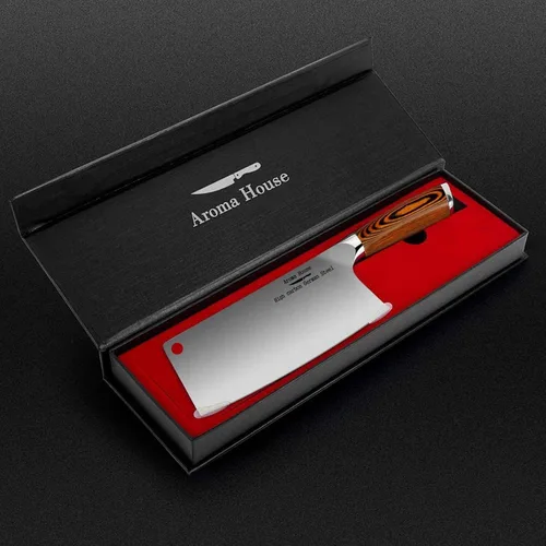 Miniatura 7 de Cuchillo de chef profesional de 8 pulgadas, cuchillo de cocina alemán X50CrMoV15 de acero inoxidable Cuchillo para picar de 7