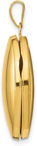 Miniatura 2 de Colgante ovalado de oro amarillo de 14 quilates, 1.181in x 0.827in, Metal