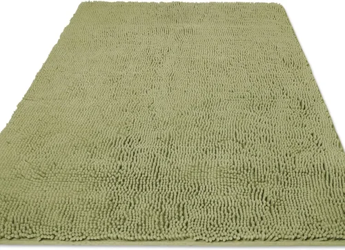 Miniatura 157 de Yeaban Alfombra de pasillo de baño de 24 x 72 pulgadas, antideslizante, alfombra de baño larga de felpilla gruesa, absorbente y lavable, alfombra