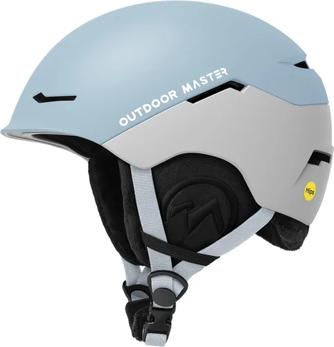 Miniatura 9 de OutdoorMaster ELK MIPS - Casco de esquí, casco deportivo de nieve y snowboard para hombres, mujeres y jóvenes Blanco Perlado