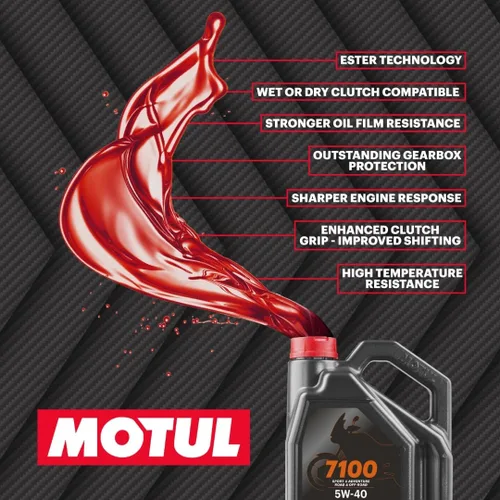 Miniatura 4 de Motul 7100 4T 5W40 Aceite de motor 100% sintético 4 litros (104087)
