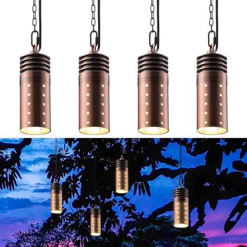 LEONLITE Luces LED de paisaje de bajo voltaje, luz de paisaje colgante de 12 V, certificación UL, luces colgantes para exteriores para árbol,