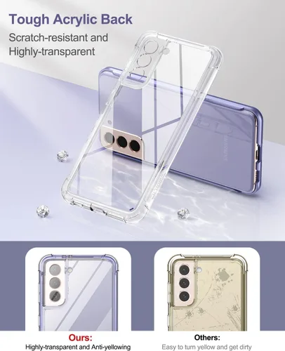 Miniatura 4 de SURITCH Funda transparente para Samsung Galaxy S21+ Plus de 6.7 pulgadas (solo protector de pantalla), [protector de pantalla integrado] carcasa