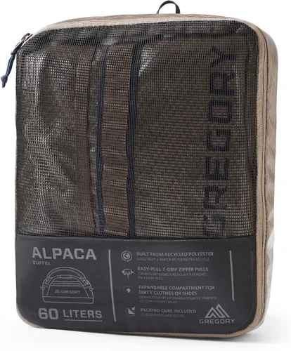 Miniatura 48 de Gregory Alpaca - Bolsa de lona resistente al agua para viajes de aventura y equipo con cubo de embalaje incluido, Negro obsidiana, 100L