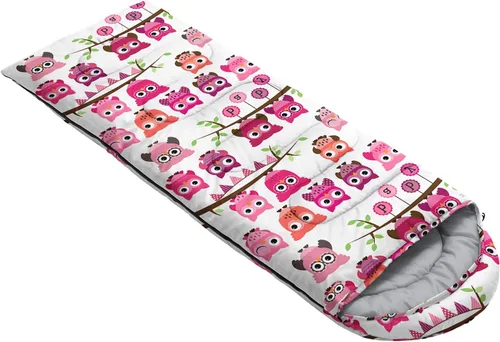 Miniatura 9 de AILONEN Saco de dormir de campamento de dibujos animados para niños y niñas, adultos, ligero e impermeable, 3 estaciones, clima cálido y frío