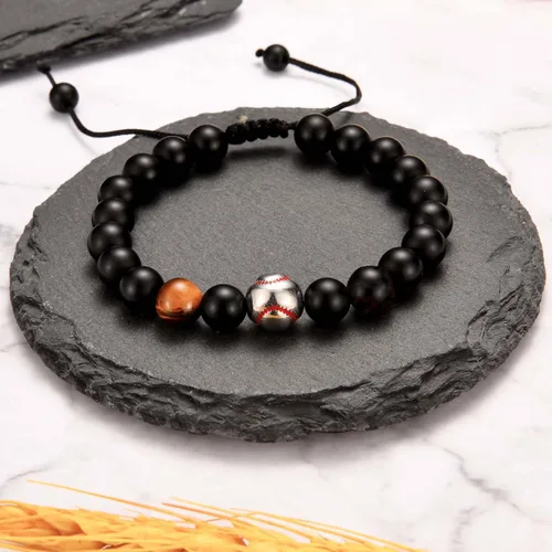 Miniatura 3 de EFVISD Pulsera de fútbol, baloncesto, béisbol, hockey para regalos para niños jugadores amantes de equipos, hijo, nieto, hermano, sobrino, amigo