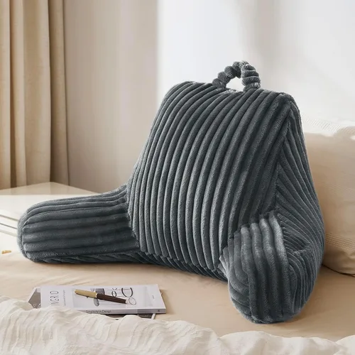 Miniatura 12 de Blissful Diary Almohada de lectura para sentarse en la cama, almohada de espalda de franela para adultos y niños, cojín de respaldo para sentarse