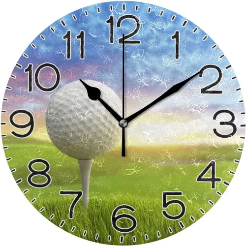 Miniatura 10 de ALAZA Reloj de pared con ondas de playa, funciona con pilas, sin tictac, de cuarzo, analógico, rústico, rústico, reloj redondo, decoración retro