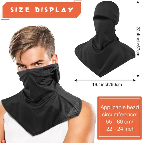 Miniatura 2 de Syhood 6 Pieces Balaclava Face Cover Breathable Long Neck Covers Summer Neck Protector for Men Sun Protection