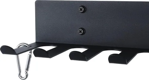 Miniatura 5 de Estante de almacenamiento para gimnasio, soporte de banda de resistencia, soporte de pared, resistente para gimnasio en casa, soporte de 11 puntas