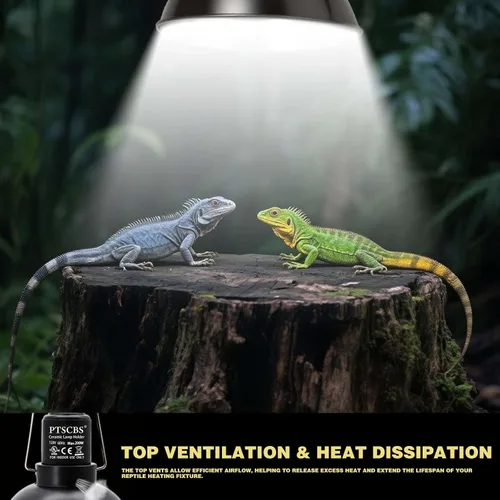 Miniatura 3 de Lámpara estándar de cúpula de 8.5 pulgadas para lámparas de calentamiento de reptiles, emisores de calor cerámicos para objetos, hasta 200W