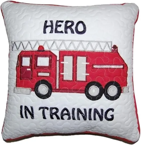 Miniatura 3 de Blancho Bedding [Departamento de bomberos] 100% algodón hipoalergénico dálmata bombero Patchwork almohada decorativa