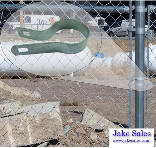 Miniatura 4 de Jake Sales Banda de tensión de 1-7/8 pulgadas para valla de eslabones de cadena – Uso para poste de 1-7/8 pulgadas de diámetro exterior – Banda