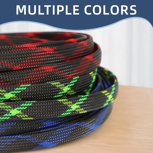 Miniatura 2 de Funda trenzada expandible, telar de alambre automotriz PET, gestión de cables flexible para audio y video y otros dispositivos domésticos, protector