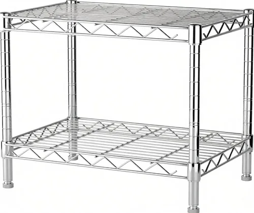 Miniatura 24 de Xcity Estantes de almacenamiento, estantería de metal resistente de 1 nivel, estante de alambre de acero ajustable de 350 libras para comerciales