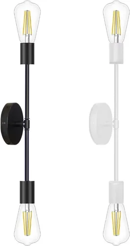 Miniatura 3 de Lámpara de pared industrial retro con 2 luces para espejo de tocador, apliques dobles para cocina, sala de estar, dormitorio, E27 Lampara Pared