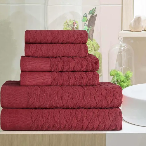 Miniatura 90 de Superior Juego de 6 toallas de 100% algodón egipcio de 500 GSM, 6 piezas, 2 caras, 2 manos, 2 toallas, ideal para baño, cocina o playa, de secado